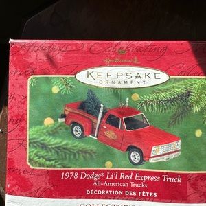Hallmark Keepsake Christmas Ornament Truck Car 1978 Dodge Lil Red Express Truck